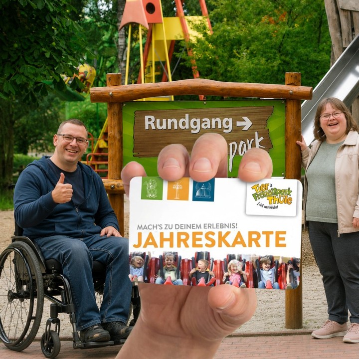 Jahreskarte für Behinderte- oder Begleitpersonen als Plastikkarte